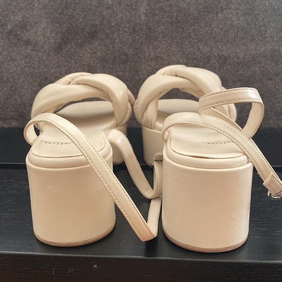 Jeffrey Campbell Women's Braided Platform Sandal in Cream Size 9.5 - Picture 12 of 15